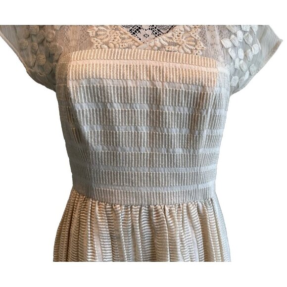 ANTHROPOLOGIE MOULINETTE SOEURS Poema Lace Dress size 6 Ivory fairy BOHO garden - Picture 8 of 16